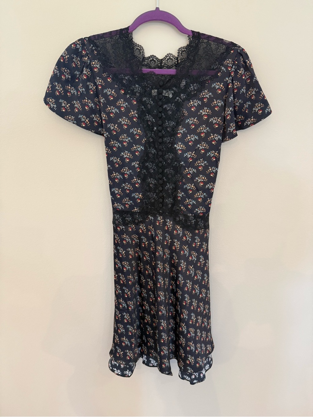 Doen Ivy Mini Dress in Delphinium Floral | NWT | Size XXL - Picture 3 of 16